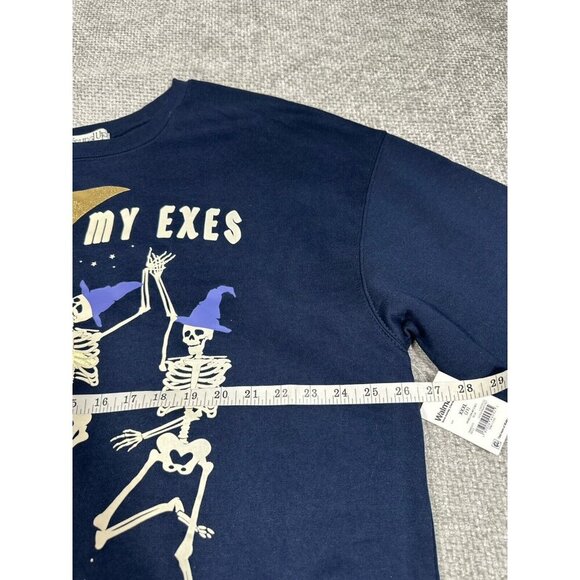 Wound Up Sweatshirt Womens XXXL 21 Blue Hexes On My Exes Halloween - Picture 6 of 8